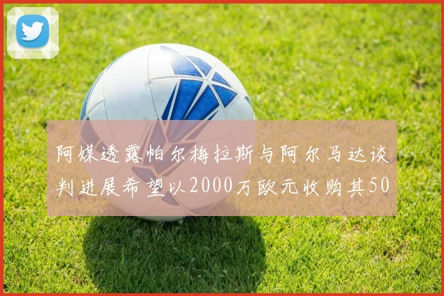 阿媒透露帕尔梅拉斯与阿尔马达谈判进展希望以2000万欧元收购其50所有权